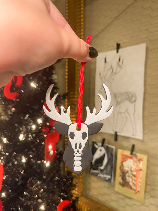 Emo Goth Deer Head Ornament