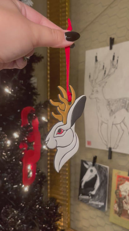 Jolly Jackalope Ornament