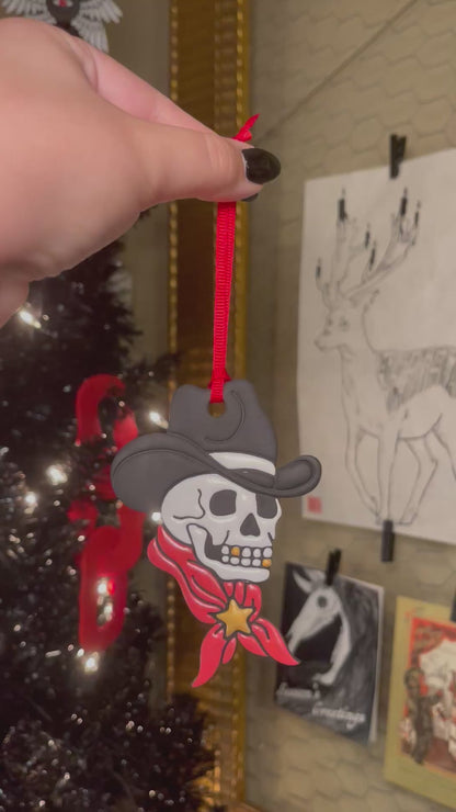 Emo Goth Cowboy Ornament