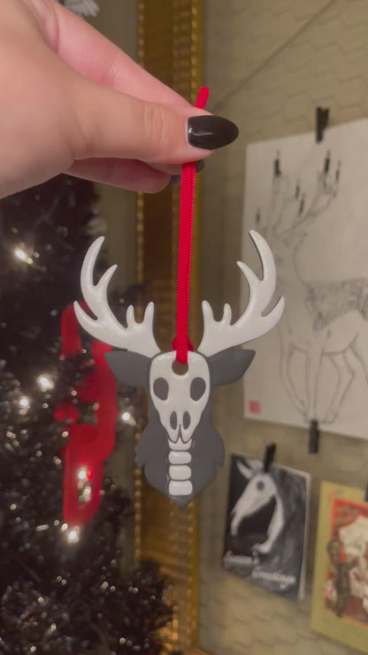 Emo Goth Deer Head Ornament